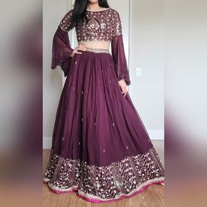 3 piece indian punjabi bollywood lengha